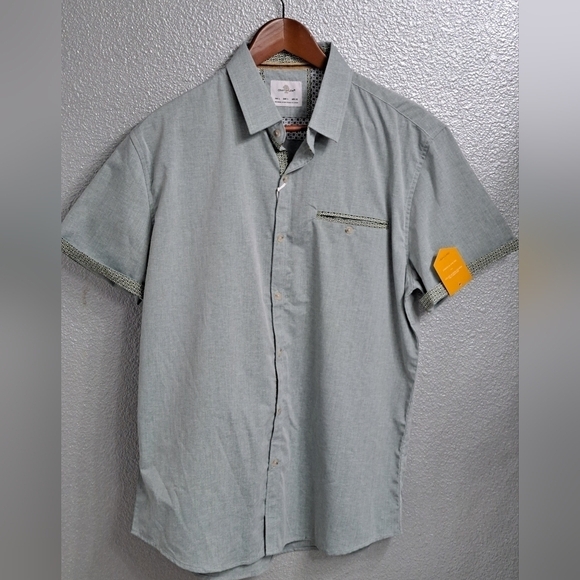 NWT Craft & Flow Button Up Short Sleeve Shirt  Size L - Picture 9 of 13